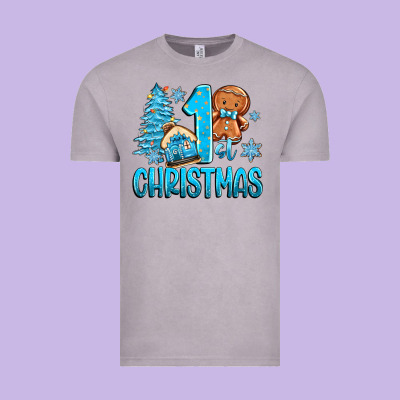 1st Christmas Gingerbread Boy Vintage Tee Designed By Zillion Design Studio