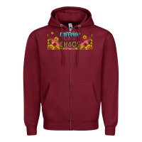 Burgundy caffeine before chaos 16oz libbey cup Zipper Hoodie - HRA Design Shop