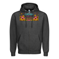 Charcoal Heather caffeine before chaos 16oz libbey cup Zipper Hoodie - HRA Design Shop