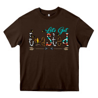 Chocolate Brown let's get toasted Heavy Core Tee - CowhideDigitalArt