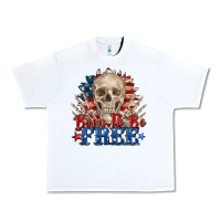 White born to be free skeleton Urban Heavy Tee - Zillion Design Studio