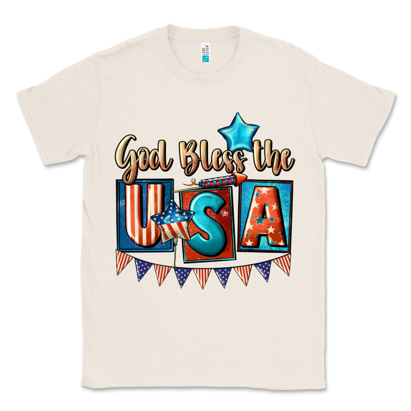 God Bless The Usa 4th Of July Classic Tee by CowGirlArtShop | Teevron