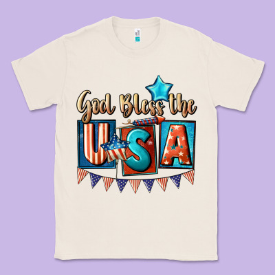 God Bless The Usa 4th Of July Classic Tee Designed By Cowgirlartshop