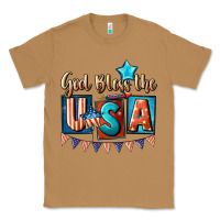 Toasted Coconut God bless the USA 4th of july Classic Tee - CowGirlArtShop