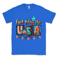 True Royal God bless the USA 4th of july Classic Tee - CowGirlArtShop