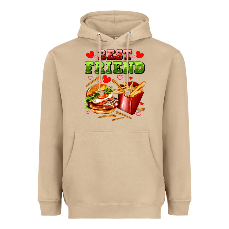 Best Friend Hamburger Potatoes Heavyweight Hoodie by AdoDesignShop | Teevron