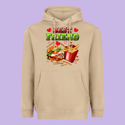 Best Friend Hamburger Potatoes Heavyweight Hoodie Designed By Adodesignshop