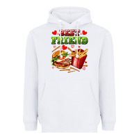 White best friend hamburger potatoes Heavyweight Hoodie - AdoDesignShop