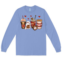 Colony Blue baseball coffee cups Long Sleeve Tee - Zillion Design Studio