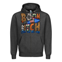 Charcoal Heather boom bitch get out the way Zipper Hoodie - HRA Design Shop