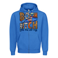 True Royal boom bitch get out the way Zipper Hoodie - HRA Design Shop