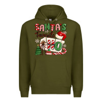 Army Green santa's favorite ho Premium Hoodie - MaliasSmallBusiness