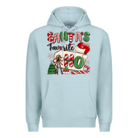 Blue Mist santa's favorite ho Premium Hoodie - MaliasSmallBusiness