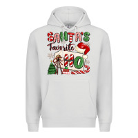 Dove Grey santa's favorite ho Premium Hoodie - MaliasSmallBusiness
