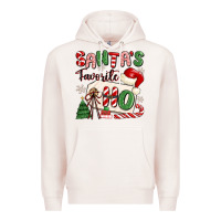 Pale Pink santa's favorite ho Premium Hoodie - MaliasSmallBusiness