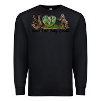 Black Peace Love Baby Gorilla Premium Sweatshirt - LillyAllenDesigns