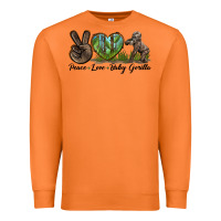 Carrot Peace Love Baby Gorilla Premium Sweatshirt - LillyAllenDesigns
