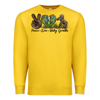 Lemon Peace Love Baby Gorilla Premium Sweatshirt - LillyAllenDesigns