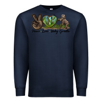 Navy Peace Love Baby Gorilla Premium Sweatshirt - LillyAllenDesigns