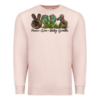 Peace Love Baby Gorilla Premium Sweatshirt | Teevron