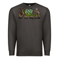 Smoke Peace Love Baby Gorilla Premium Sweatshirt - LillyAllenDesigns