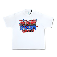 White boom boom mama Urban Heavy Tee - Zillion Design Studio