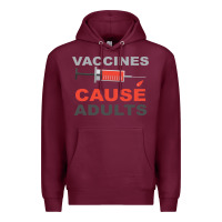 Burgundy Vaccines Cause Adults Premium Hoodie - Bettercallsaul