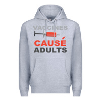 Heather Grey Vaccines Cause Adults Premium Hoodie - Bettercallsaul