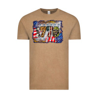 Vintage Coffee 1776 4th of july background Vintage Tee - BarkalooDesign