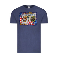 Vintage Denim 1776 4th of july background Vintage Tee - BarkalooDesign