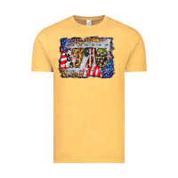 Vintage Mustard 1776 4th of july background Vintage Tee - BarkalooDesign