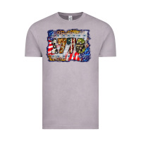 Vintage Zinc 1776 4th of july background Vintage Tee - BarkalooDesign