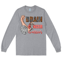 Heather Grey brain cancer warrior Long Sleeve Tee - texasbilliewilder