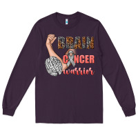Plum brain cancer warrior Long Sleeve Tee - texasbilliewilder