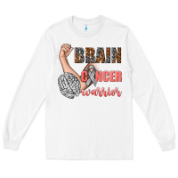White brain cancer warrior Long Sleeve Tee - texasbilliewilder
