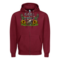 Burgundy mama tried1 Zipper Hoodie - CowhideDigitalArt