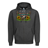 Charcoal Heather mama tried1 Zipper Hoodie - CowhideDigitalArt