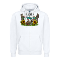 White mama tried1 Zipper Hoodie - CowhideDigitalArt