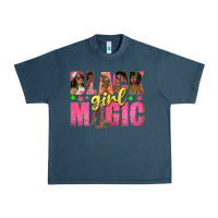 Midnight Navy black girl magic with afro black women Urban Heavy Tee - texasbilliewilder