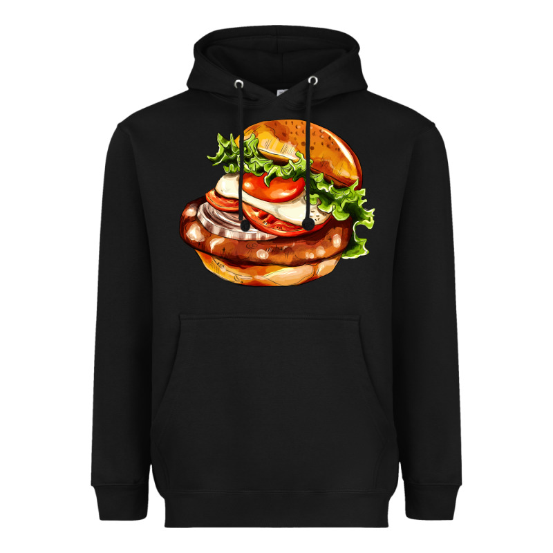 American Hamburger Heavyweight Hoodie by AdoDesignShop | Teevron