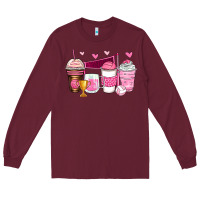 Burgundy volleyball coffee cups Long Sleeve Tee - Zillion Design Studio