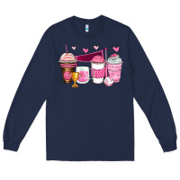 Navy volleyball coffee cups Long Sleeve Tee - Zillion Design Studio