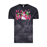 Cloud Black pink christmas let it snow Vintage Tee - Zillion Design Studio