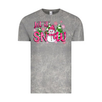 Cloud Rock pink christmas let it snow Vintage Tee - Zillion Design Studio