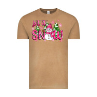 Vintage Camel pink christmas let it snow Vintage Tee - Zillion Design Studio