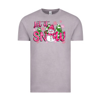 Vintage Zinc pink christmas let it snow Vintage Tee - Zillion Design Studio