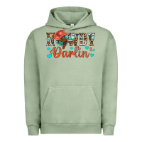 Pigment Oil Green Western Howdy Darlin Urban Hoodie - BundleAndBundleShop