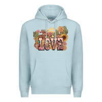 Blue Mist love horse western floral Premium Hoodie - NancyCooperArtShop