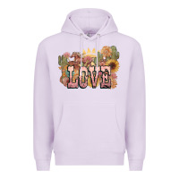 Lilac love horse western floral Premium Hoodie - NancyCooperArtShop