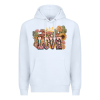 White love horse western floral Premium Hoodie - NancyCooperArtShop